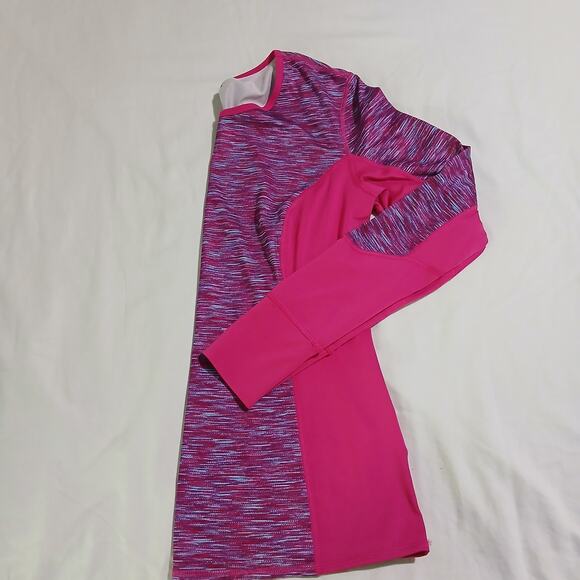Lands End Sport LS Rash Guard swim shirt Sz S (6-8) pink athletic top - Picture 5 of 10